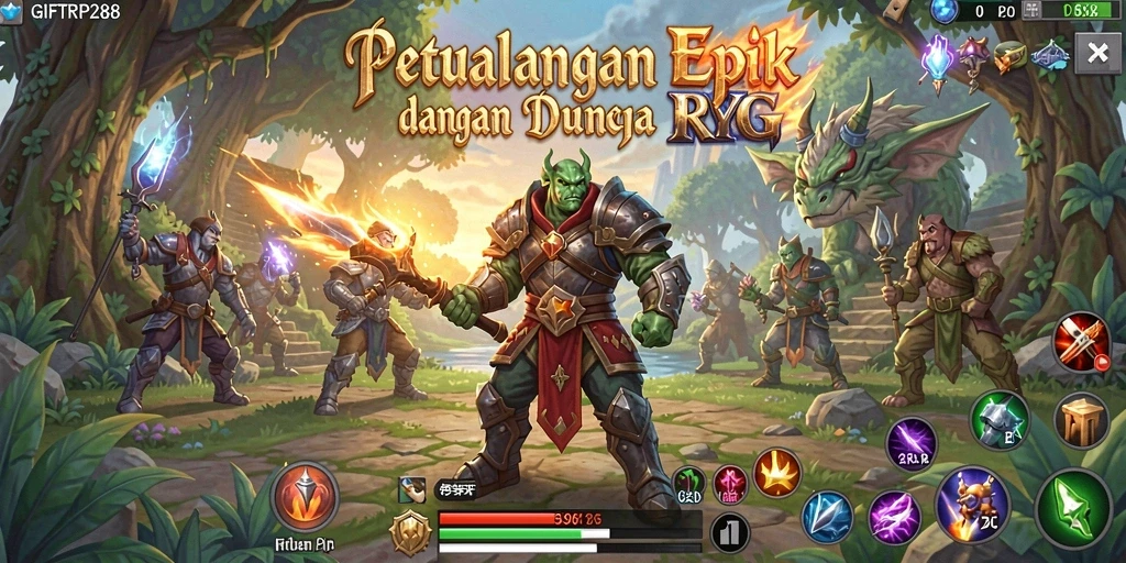 Tangkapan layar utama dari Gameplay RPG GIFTRP288.