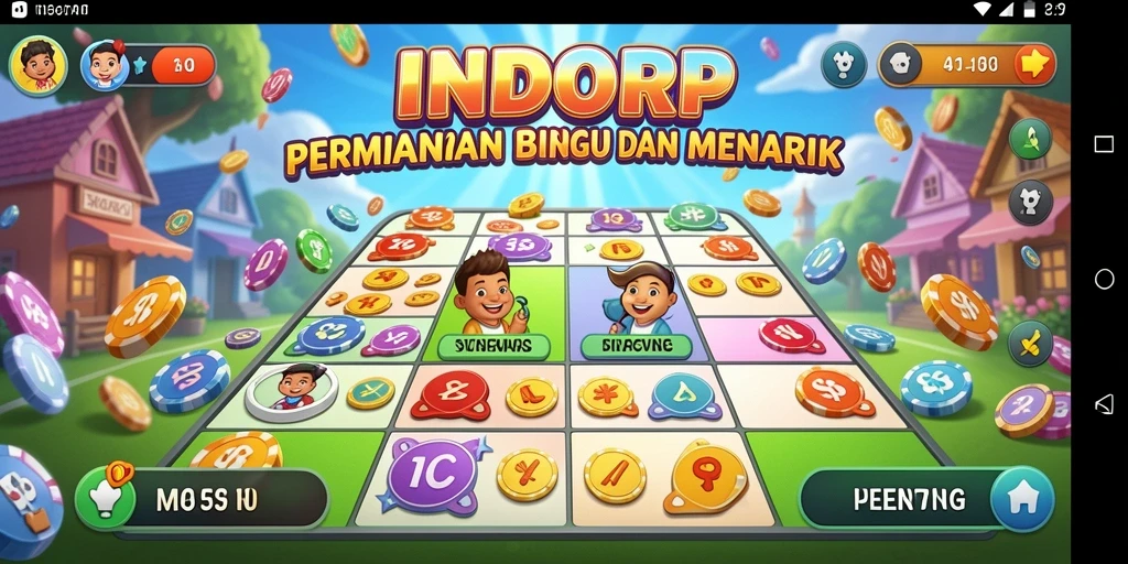 Gameplay Bingo seru dan interaktif di INDORP dengan tampilan yang menarik.