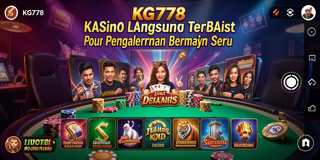 Tampilan screenshot KG778 menampilkan dealer langsung dan permainan kasino yang mendebarkan.
