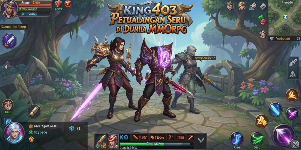 Tangkapan layar gameplay <strong>KING403</strong> yang menampilkan pertempuran epik di dunia MMORPG.
