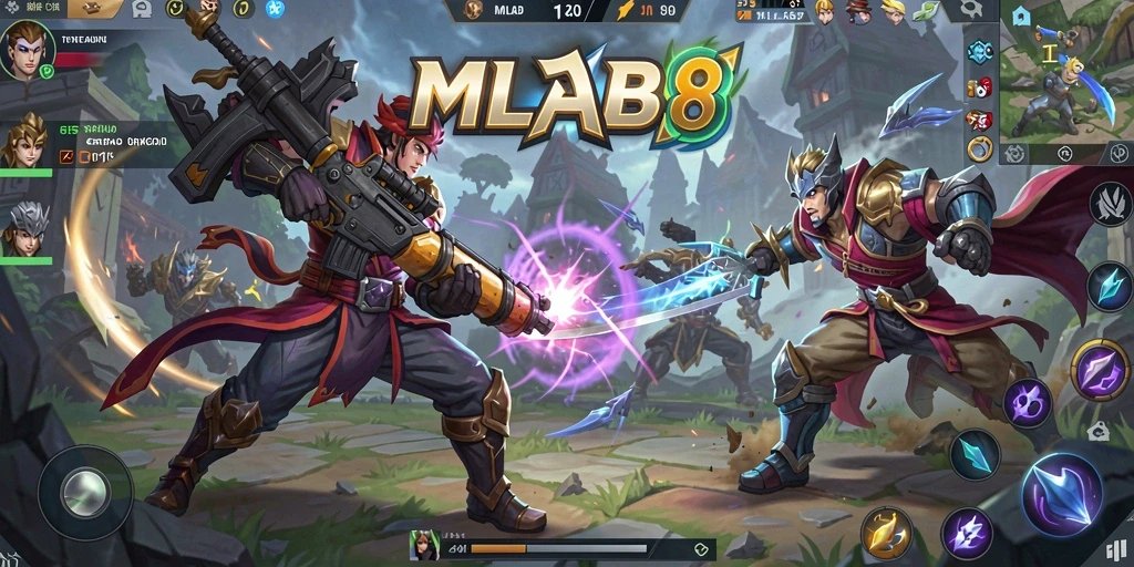 Tampilan seru gameplay MLBB8 dalam aksi pertempuran.