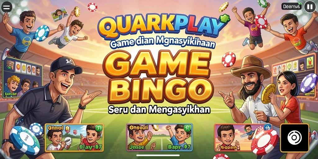 Tampilan layar utama QUARKPLAY dengan gameplay Bingo yang seru.