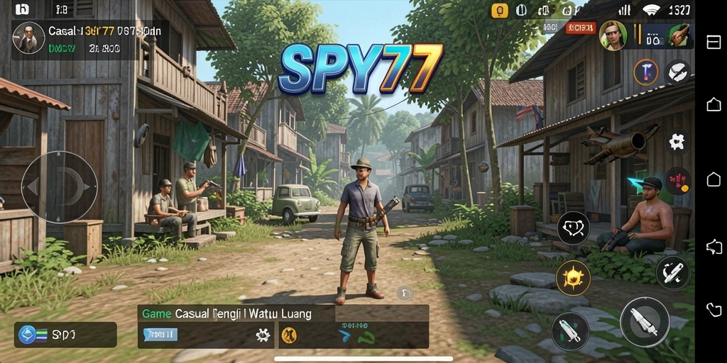 Screenshot gameplay SPY77 menampilkan agen rahasia dalam aksi seru.