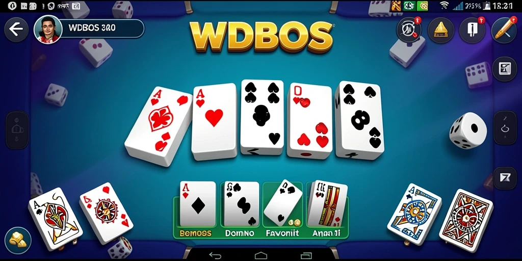 Screenshot utama WDBOS menampilkan gameplay seru Domino.