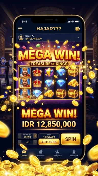 Tampilan utama hajar777 dengan koleksi aplikasi yang lengkap dan terorganisir.